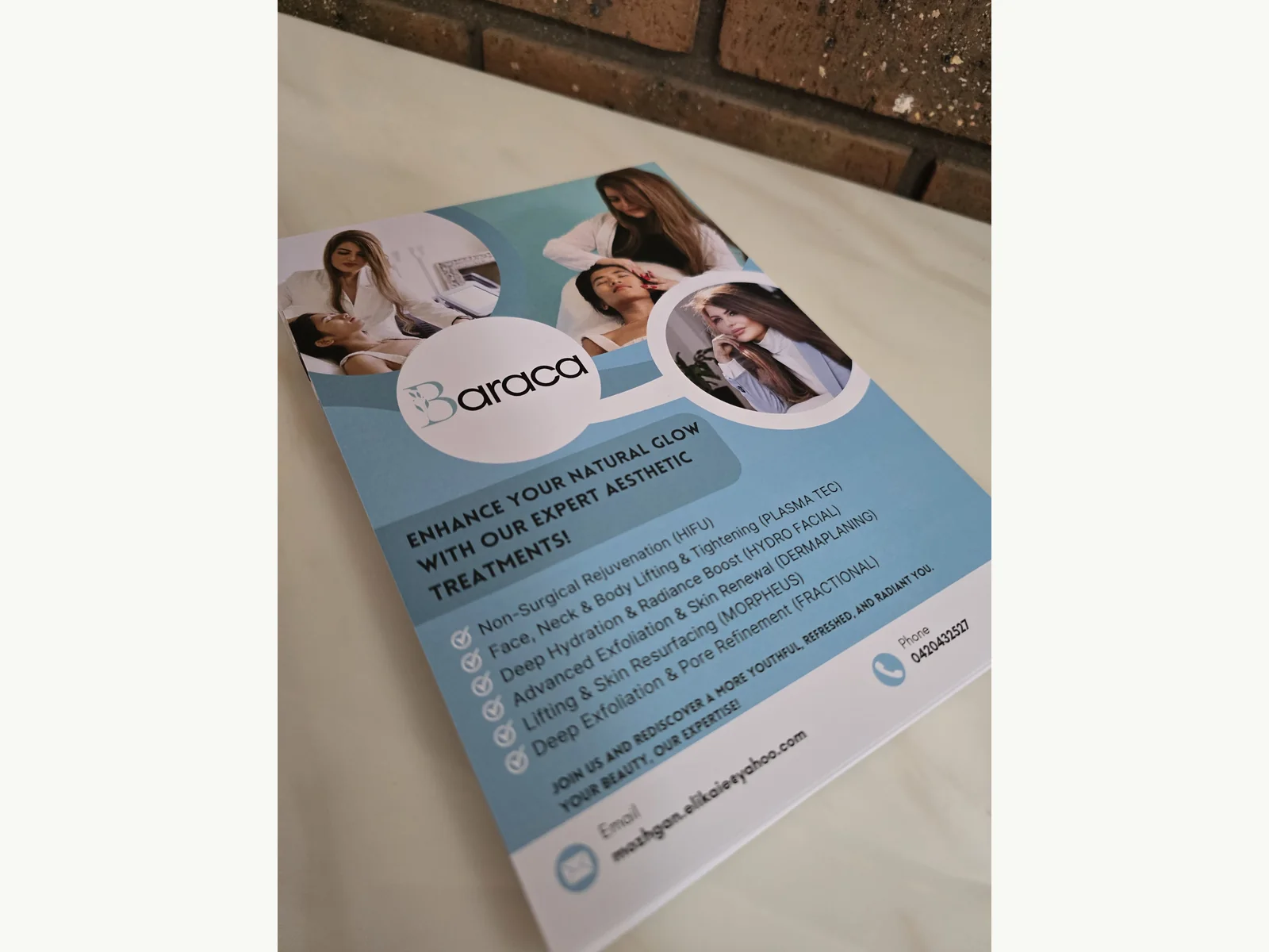 Printed flyers and promotional handouts